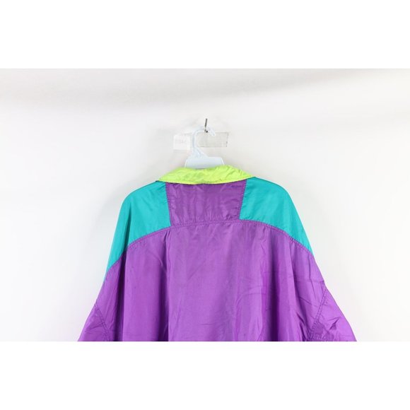 Vintage 90s Columbia Mens Size XL Distressed Spell Out Half Zip Pullover Jacket - Picture 9 of 10